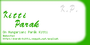 kitti parak business card